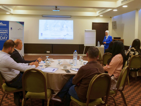 Business leaders participating in the CSR capacity-building programme organized by Leaders International in Amman.